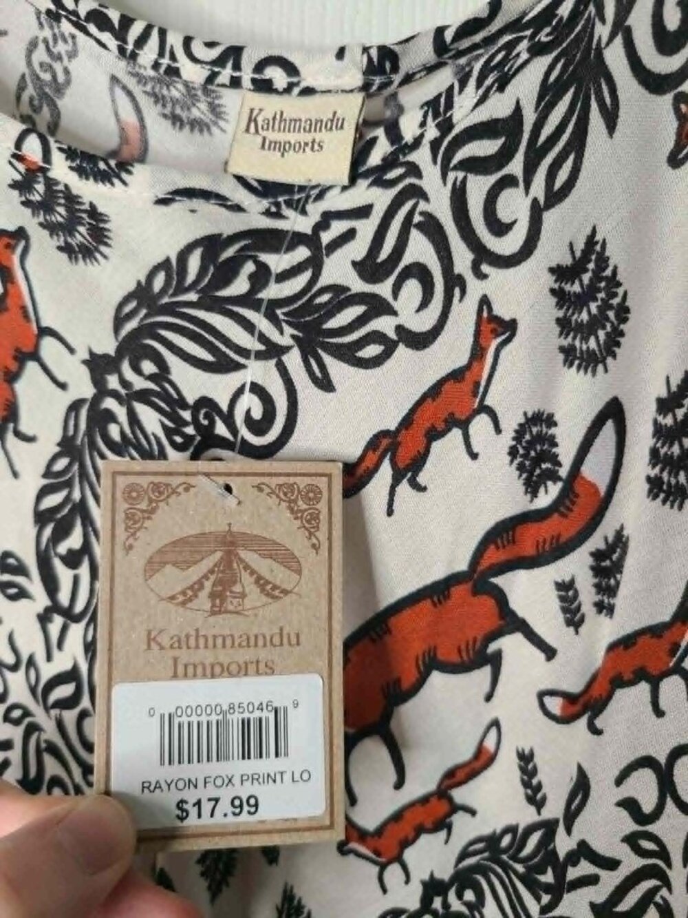Handmade fox print dress - Picture 4 of 5
